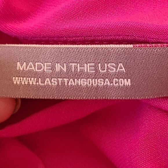 Last Tango Womens Sleeveless Asymmetric Top Layer Ruched Mini Pink Dress XS - Picture 10 of 15